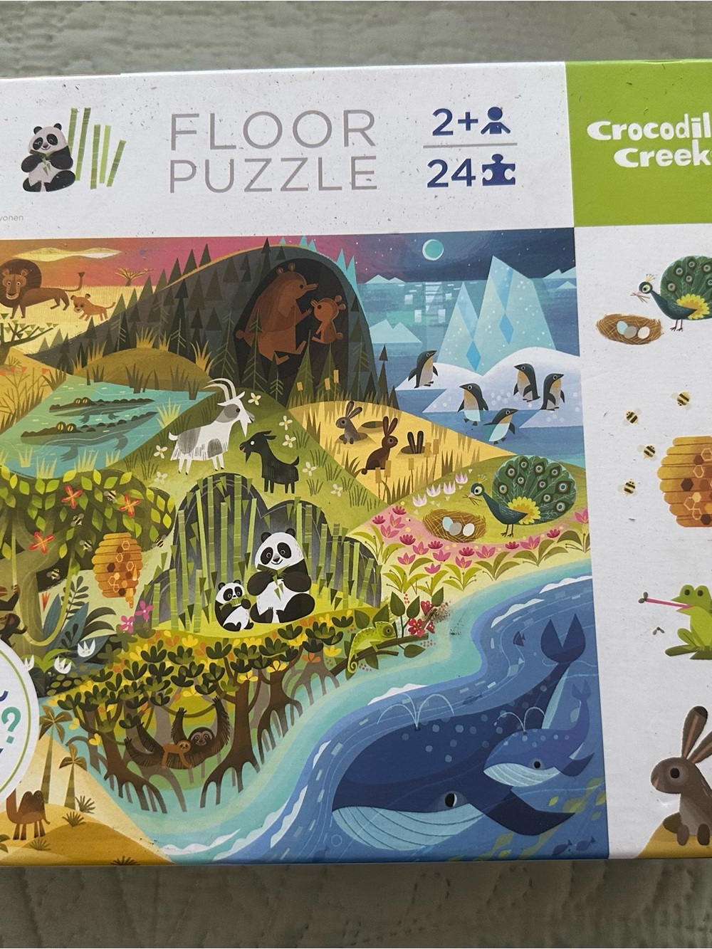 24 pc Kids' Floor Puzzle- Where Animals Live